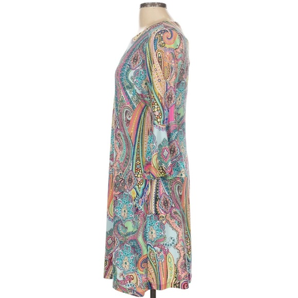 Tommy Hilfiger Preppy Paisley 3/4 Bell Sleeve Shift Dress - Picture 5 of 7